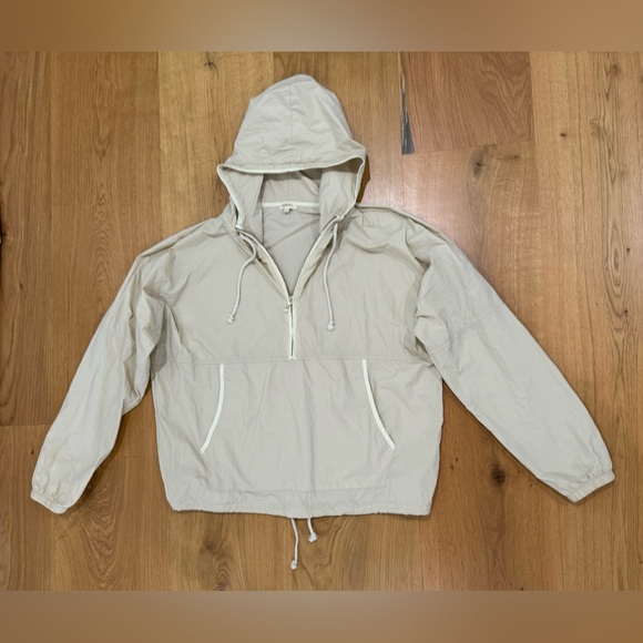 Donni quarter zip windbreaker jacket size large in beige - Picture 4 of 10